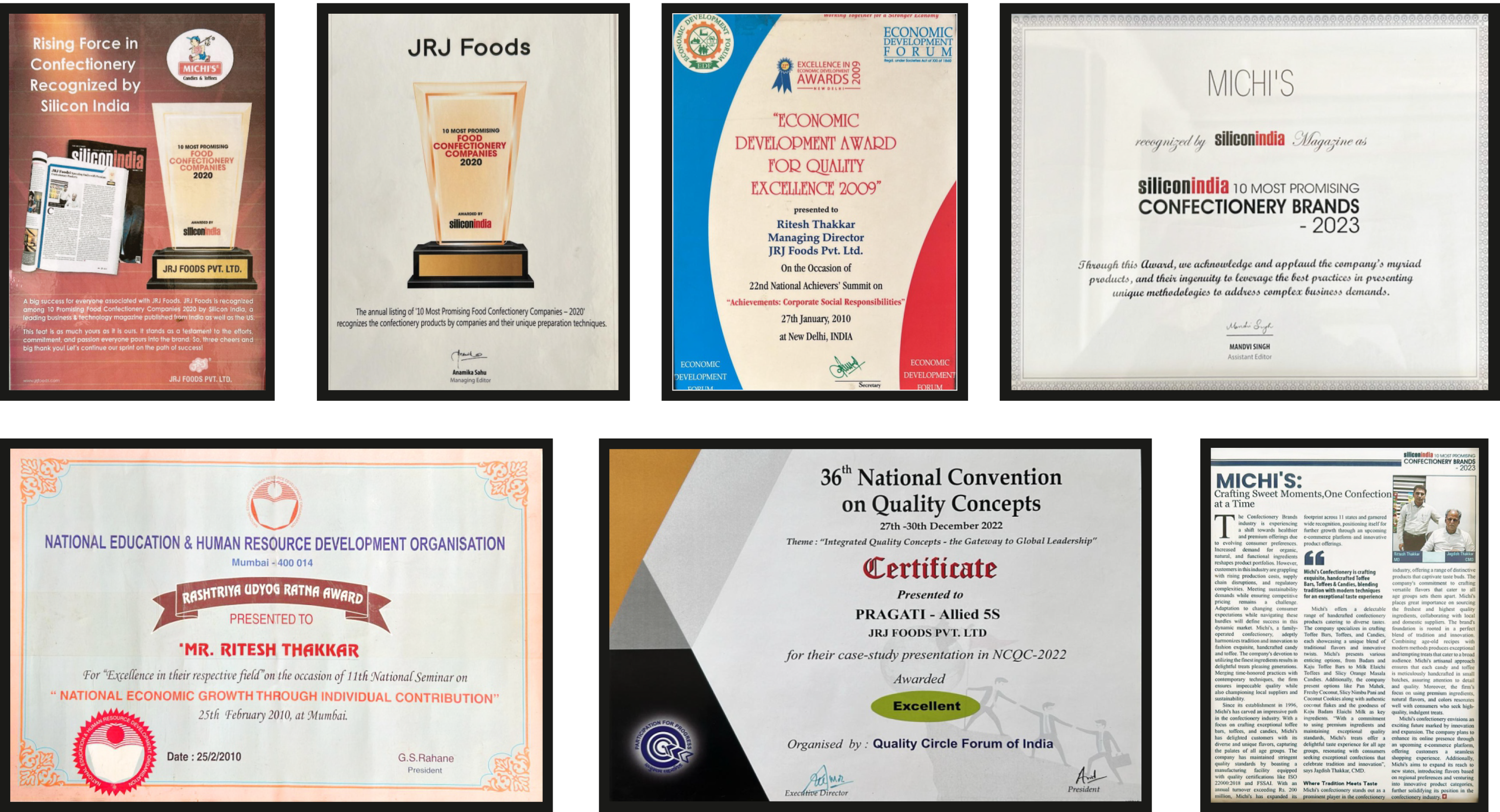 All Awards and Certifications
